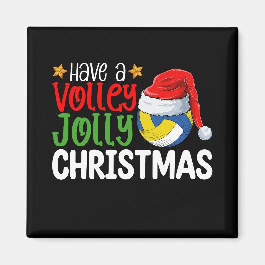 Geniet van een Volley Jolly Christmas Volleyball v Magneet (Voorkant)