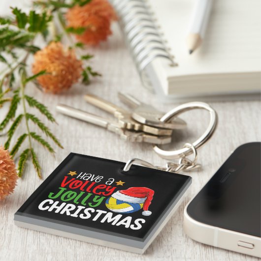 Geniet van een Volley Jolly Christmas Volleyball v Sleutelhanger (Voorkant Rechts)