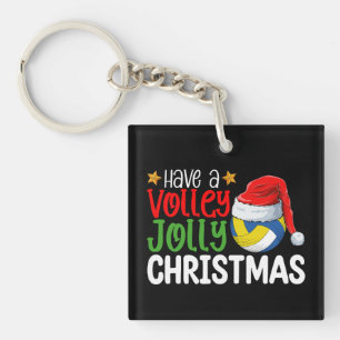 Geniet van een Volley Jolly Christmas Volleyball v Sleutelhanger