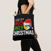 Geniet van een Volley Jolly Christmas Volleyball v Tote Bag (Dichtbij)
