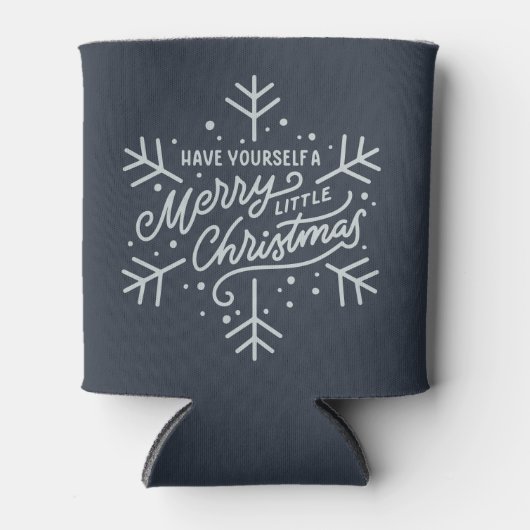 Geniet van een vrolijk kerstfeest - Snowflake Blikjeskoeler (Voorkant)