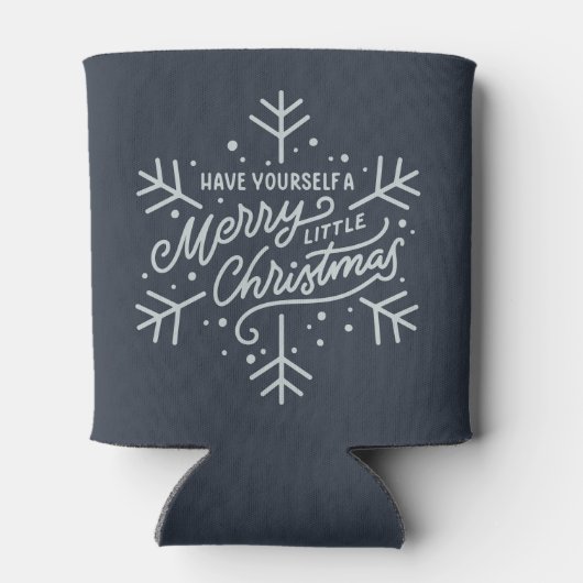 Geniet van een vrolijk kerstfeest - Snowflake Blikjeskoeler (Achterkant)