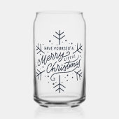 Geniet van een vrolijk kerstfeest - Snowflake Blikvorm Glas (Voorkant)