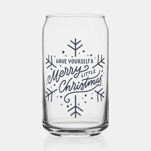 Geniet van een vrolijk kerstfeest - Snowflake Blikvorm Glas (Voorkant)