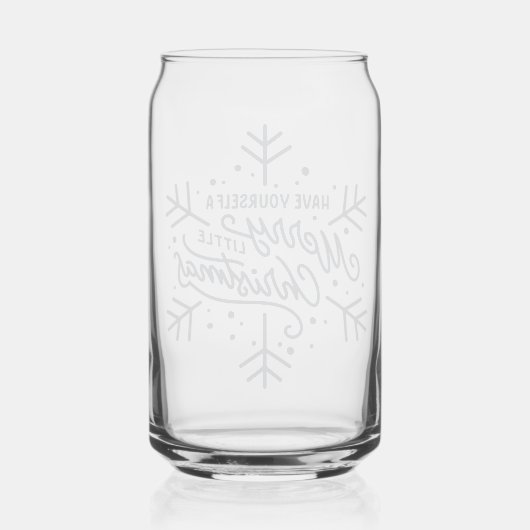 Geniet van een vrolijk kerstfeest - Snowflake Blikvorm Glas (Achterkant)