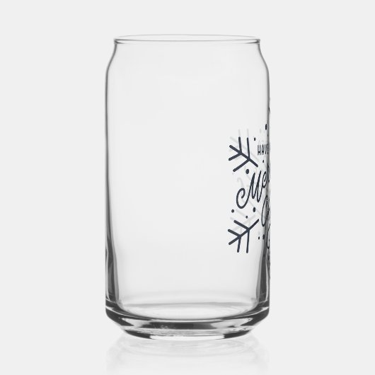 Geniet van een vrolijk kerstfeest - Snowflake Blikvorm Glas (Rechts)