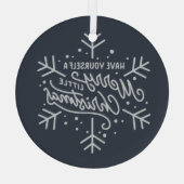 Geniet van een vrolijk kerstfeest - Snowflake Glas Ornament (Achterkant)