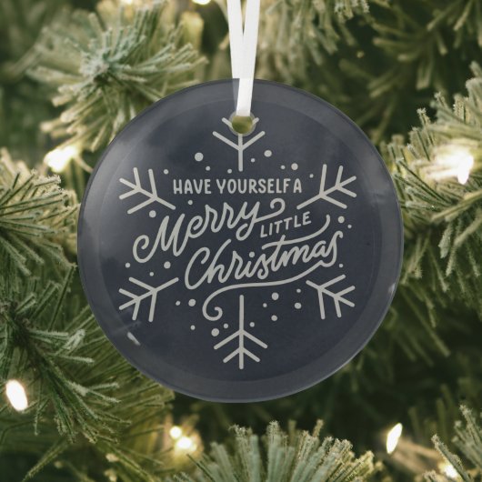 Geniet van een vrolijk kerstfeest - Snowflake Glas Ornament (Insitu)