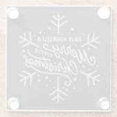 Geniet van een vrolijk kerstfeest - Snowflake Glazen Onderzetter (Achterkant)