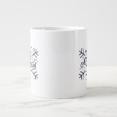 Geniet van een vrolijk kerstfeest - Snowflake Grote Koffiekop (Voorkant)