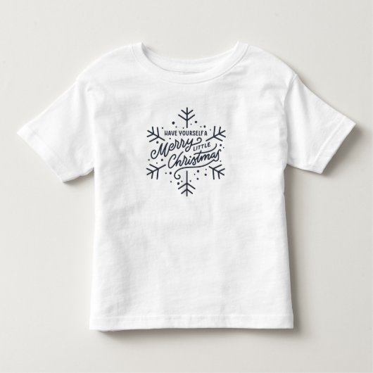 Geniet van een vrolijk kerstfeest - Snowflake Kinder Shirts (Voorkant)