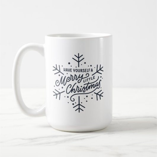 Geniet van een vrolijk kerstfeest - Snowflake Koffiemok (Links)