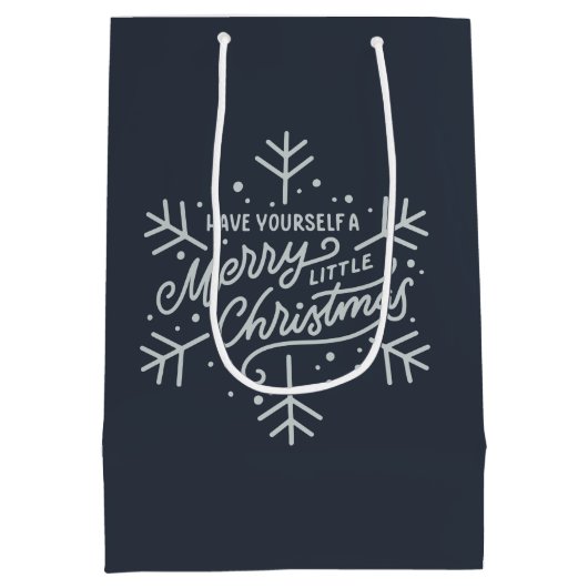 Geniet van een vrolijk kerstfeest - Snowflake Medium Cadeauzakje (Achterkant)