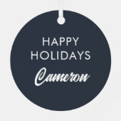 Geniet van een vrolijk kerstfeest - Snowflake Metalen Ornament (Achterkant)