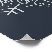 Geniet van een vrolijk kerstfeest - Snowflake Poster (Hoek)