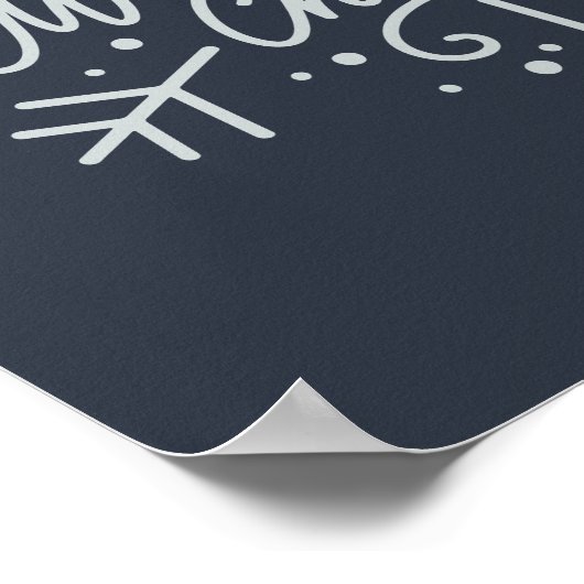 Geniet van een vrolijk kerstfeest - Snowflake Poster (Hoek)