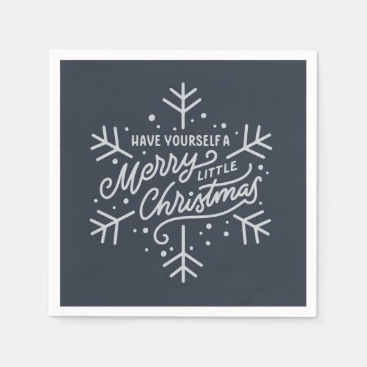 Geniet van een vrolijk kerstfeest - Snowflake Servet (Voorkant)