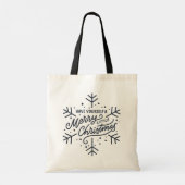 Geniet van een vrolijk kerstfeest - Snowflake Tote Bag (Achterkant)