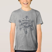 Geniet van een vrolijk kerstfeest - Snowflake Tri-Blend Shirt (Voorkant)