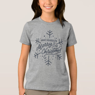 Geniet van een vrolijk kerstfeest - Snowflake Tri-Blend Shirt
