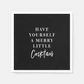 Geniet van een vrolijk klein cocktail black party servet (Voorkant)