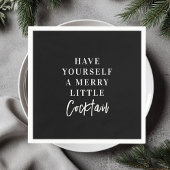 Geniet van een vrolijk klein cocktail black party servet