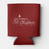 Geniet van een vrolijke kleine kerst gezellige win blikjeskoeler (Voorkant)