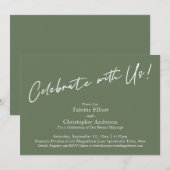 Geniet van eenvoudig Olijf groen met handschrift Kaart (Voorkant / Achterkant)