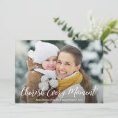 geniet van elk kerstfeestelijk moment feestdagenkaart (Staand voorkant)