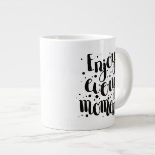 Geniet van elk moment 2 grote koffiekop