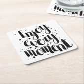 Geniet van elk moment 2 kartonnen onderzetters (Schuin)