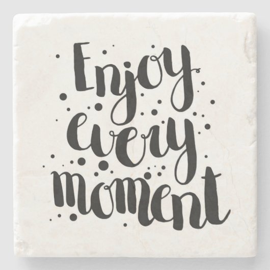 Geniet van elk moment 2 stenen onderzetter (Voorkant)
