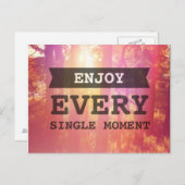 Geniet van elk moment briefkaart (Voorkant / Achterkant)