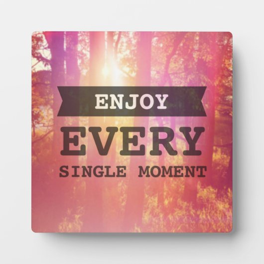 Geniet van elk moment fotoplaat (Voorkant)