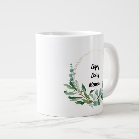 Geniet van elk moment grote koffiekop (Voorkant rechts)