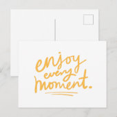 Geniet van elk moment - Happy Joy Hope Positive Li Briefkaart (Voorkant / Achterkant)