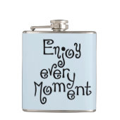 Geniet van elk moment heupfles (Voorkant)