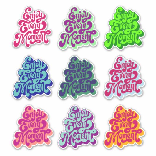 Geniet van elk moment Multi Pack Sticker (Voorkant)