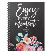 Geniet van elk moment positief bericht notitieboek (Voorkant)