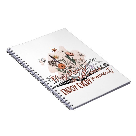 Geniet van elk moment, positieve boodschap notitieboek (Rechterzijde)