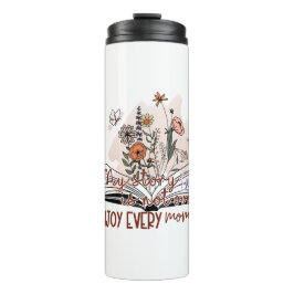 Geniet van elk moment, positieve boodschap thermosbeker