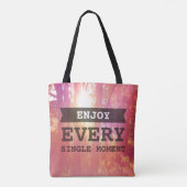 Geniet van elk moment tote bag (Achterkant)