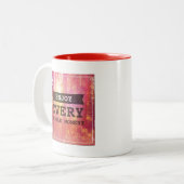 Geniet van elk moment tweekleurige koffiemok (Voorkant links)