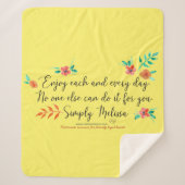 Geniet van elke dag gele sherpa deken (Voorkant)