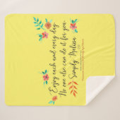 Geniet van elke dag gele sherpa deken (Voorkant (horizontaal))