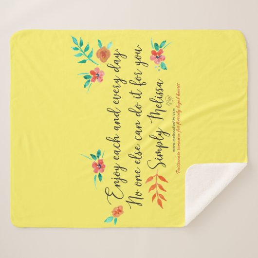 Geniet van elke dag gele sherpa deken (Voorkant (horizontaal))