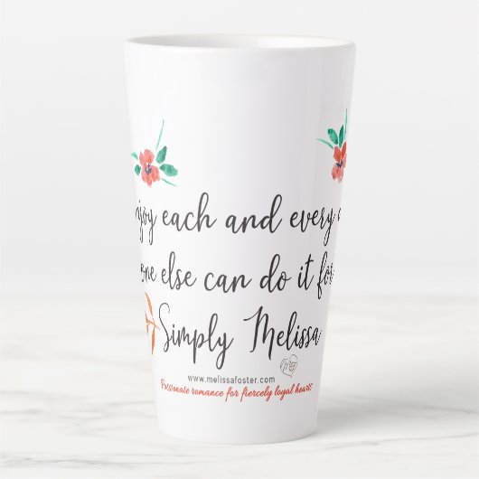 Geniet van elke dag latte mok (Voorkant)