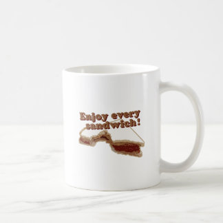 Geniet van elke sandwich koffiemok