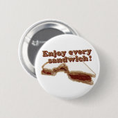 Geniet van elke sandwich ronde button 5,7 cm (Voorkant /achterkant)