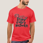 Geniet van elke sandwich t-shirt (Voorkant)